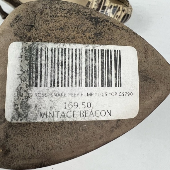 Sergio Rossi Two Tone Water Snake Platform Peep-toe Pumps - Size 40.5 / … - Picture 13 of 13